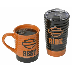 H-D RIDE & REST TRAVEL/COFFEE MUG SET