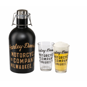 H-D STAINLESS STEEL GROWLER GIFT SET