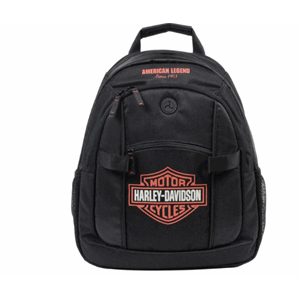 H-D Bar & Shield Day Backpack, Orange Logo, Black