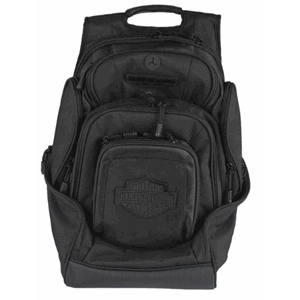 H-D Sculpted Bar & Shield Deluxe Backpack, Black