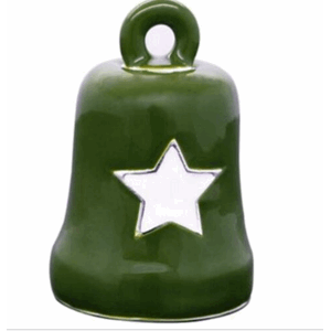 H-D Green & White Star Military Motorcycle Ride Bell