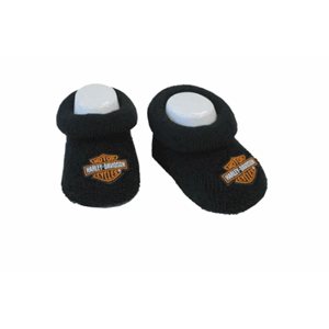 HARLEY-DAVIDSON BOXED EMBRD BOOTIES BLK 0-3M