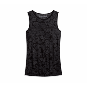 WOMEN'S NEARLY SEAMLESS FLORAL JACQUARD TANK