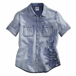 HARLEY-DAVIDSON WOMEN'S VINTAGE WASH CONVERTIBLE SLEEVE TEE