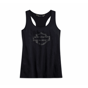 METALLIC JACQUARD PRINT LOGO TANK