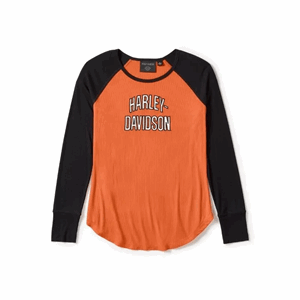 TEE-KNIT,ORANGE/BLACK