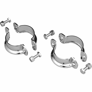 CHROME 2PC MUFFLER CLAMP/TOURING 1985-1994