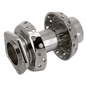 HUB-CHROME, FRONT, LACED WHEEL, SINGLE DISC FLST 86-99