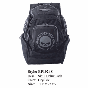 H-D Men's Willie G Skull Six Pocket Backpack