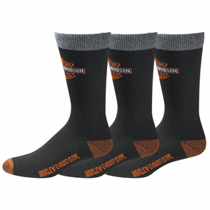 3PK RIDER MID CALF 
BLACK, MEN'S L/43-46