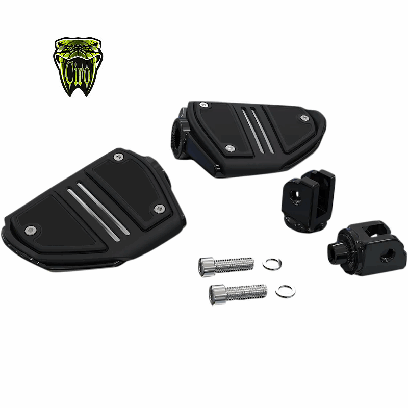 TWIN RAIL FOOT RESTS, BLACK, M8 SOFTAILS 2018-UP - LAZY BOYZ AS