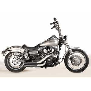 CROSS BACKS STAGGERED BLACK W/ END CAPS 06-13 DYNA