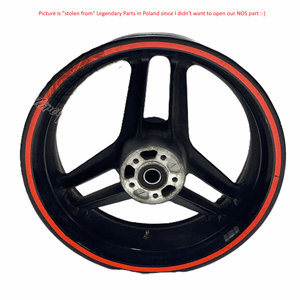 WHEEL,REAR, 3 SPK,BLK W/STRP,17X5.5, FITS XR1200X