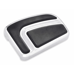 AIRFLOW BRAKE PEDAL PAD - LARGE, CHROME & BLACK