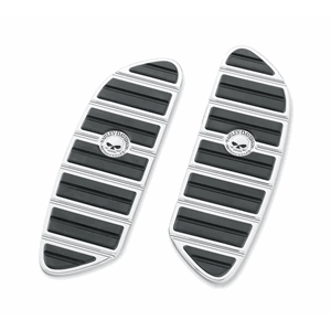 WILLIE G SKULL RIDER FOOTBOARD INSERTS, CHROME