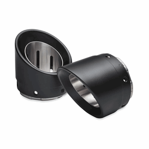 TWO-PIECE MUFFLER END CAP KIT 4.5 - SATIN BLACK 17-TOURING