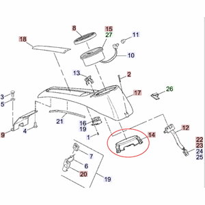 SPEEDOMETER BACKCLAMP, FXSTD/I/SE 2000-03