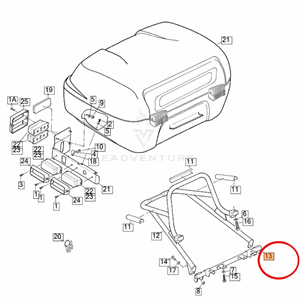 BUELL ULYSSES TOP CASE MOUNTING BRACKET, LOWER 09-10 XB12XP