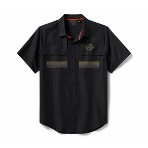 MEN'S H-D TECH VENTED SHORT SLEEVE SHIRT - BLACK & ASPHALT