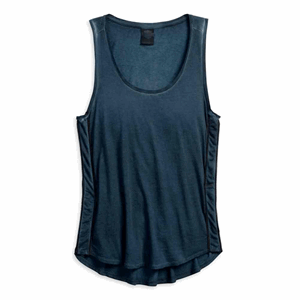 H-D WOMEN'S BLACK LABEL ZIPPER ACCENT TANK TOP, GREY