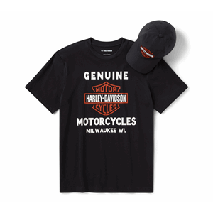 MEN'S BAR & SHIELD HAT & TEE GIFT SET