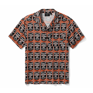 MEN'S H-D ESSENTIAL OIL CAN ALOHA SHIRT