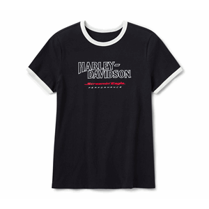 WOMEN'S SCREAMIN' EAGLE DROP H RINGER TEE