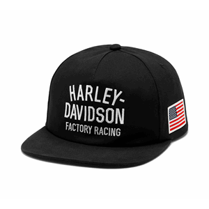 FACTORY RACING TWILL BASEBALL CAP - HARLEY BLACK