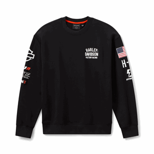 HARLEY-DAVIDSON MEN'S FACTORY RACING SWEATER - BLACK