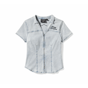 SHIRT-WOVEN,LIGHT BLUE WOMEN
