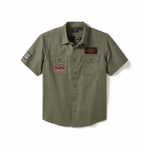 H-D MENS V-TWIN EQUIPPED SOLID MECHANICS SHIRT