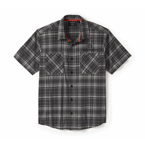 HARLEY-DAVIDSON SHIRT H-D TECH COOLMAX PLAID GREY/BLACK