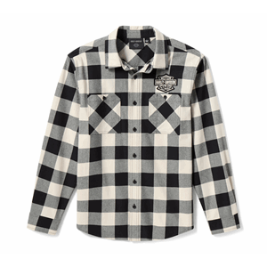 MEN'S H-D US CLASSIC BUFFALO CHECK FLANNEL - BIRCH & BLACK