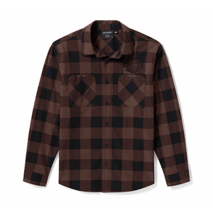 MEN'S H-D US CLASSIC BUFFALO CHECK FLANNEL - COFFEE & BLACK
