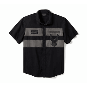IRON BOND II SHORT SLEEVE SHIRT,BLACK/DARK GREY