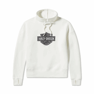 WOMEN'S ESSENTIAL BAR & SHIELD FUNNEL NECK PULLOVER