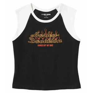 WOMEN'S VINTAGE FLAMES KNIT TOP - HARLEY BLACK