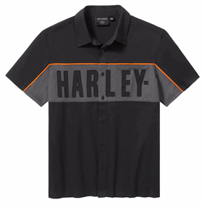 HARLEY-DAVIDSON MEN'S SHIRT ESSENTIAL MECHANICS BLACK/GREY
