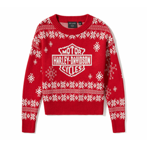 HARLEY-DAVIDSON SWEATER-KNITTED,RED, WINTER, WOMENS