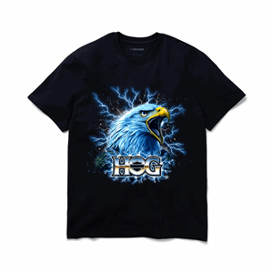 ELECTRIC EAGLE H.O.G. SHORT SLEEVE GRAPHIC TEE, BLACK