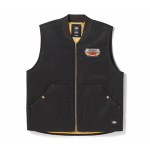 MEN'S DICKIES & H-D TWILL VEST, BLACK