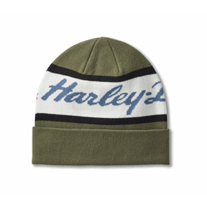 H-D SCRIPT BEANIE - GRAPE LEAF