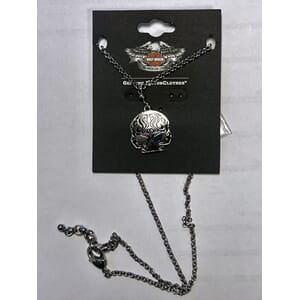 NECKLACE - SKULL,BLK