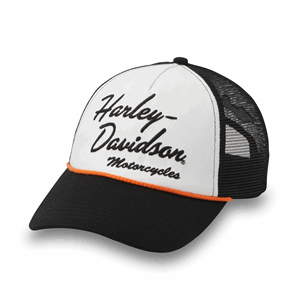 WOMEN'S HARLEY-DAVIDSON SCRIPT TRUCKER CAP - COLORBLOCKED