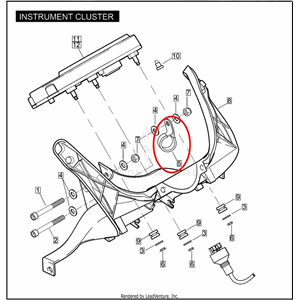 BUELL MAIN WIRE HARNESS CLAMP XB9R/XB12R