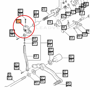 KIT,SHIFT LEVER,ENGINE, M2/S3/X1 01-02