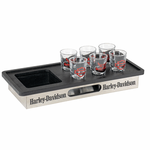 H-D Eagle Bottle and Shotglass Set