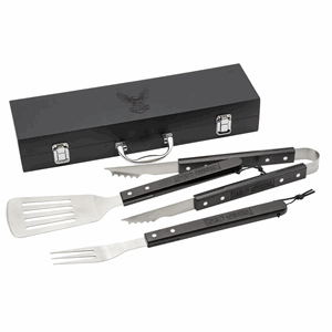 HARLEY-DAVIDSON B&S EAGLE CUSTOM BLACK WOOD GRILL TOOL SET