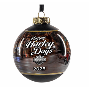 2025 Biker Santa Ball Ornament
