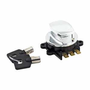 96-UP IGNITION SWITCH, SIDE HINGE TYPE. CHROME